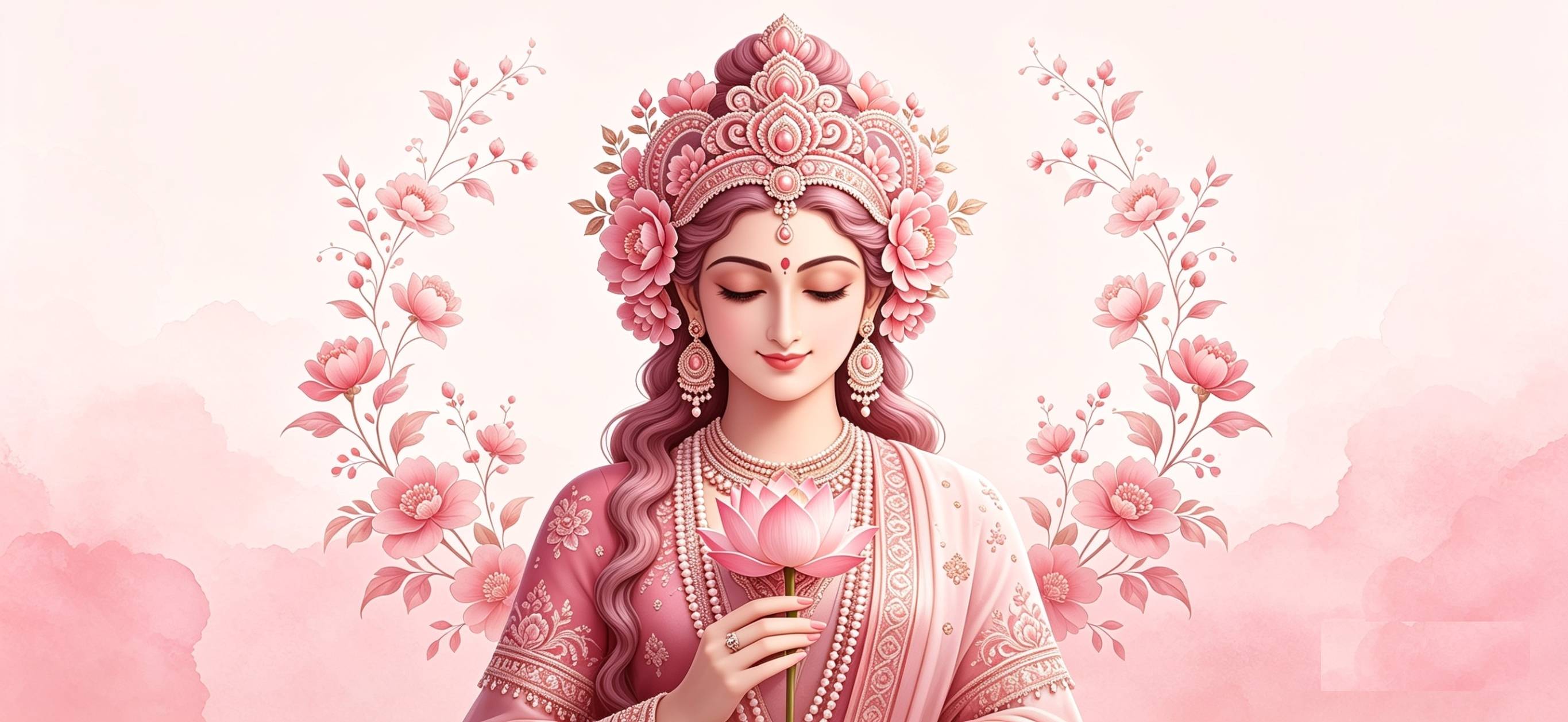 Floral Indian Goddess